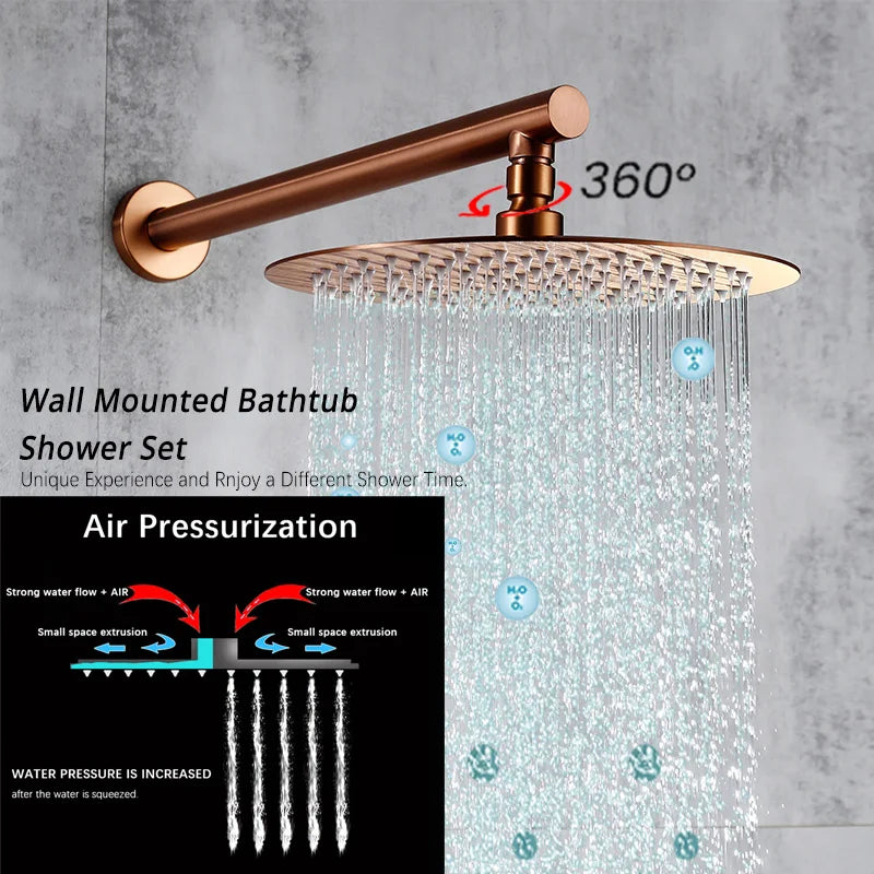 Set de Ducha de Lluvia en Oro Rosa de Smesiteli: Elegancia y Calidad en tu Baño 🚿