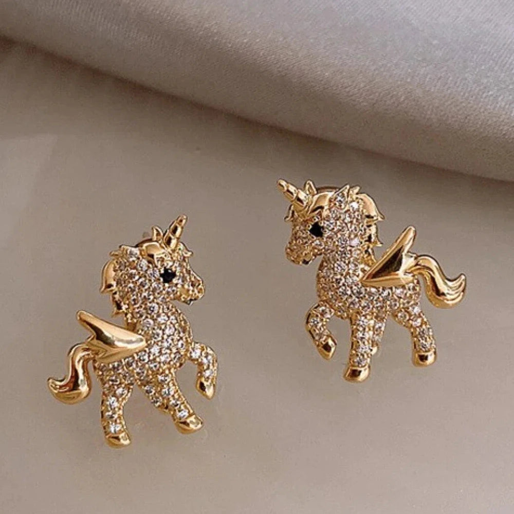 Pendientes Unicornio Brillantes: Magia y Elegancia