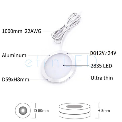 Foco LED Mini 3W etrnLED Ultra Delgado - Luz Interior Cocina Armario - ¡Ilumina con Elegancia!