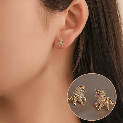 Pendientes Unicornio Brillantes: Magia y Elegancia