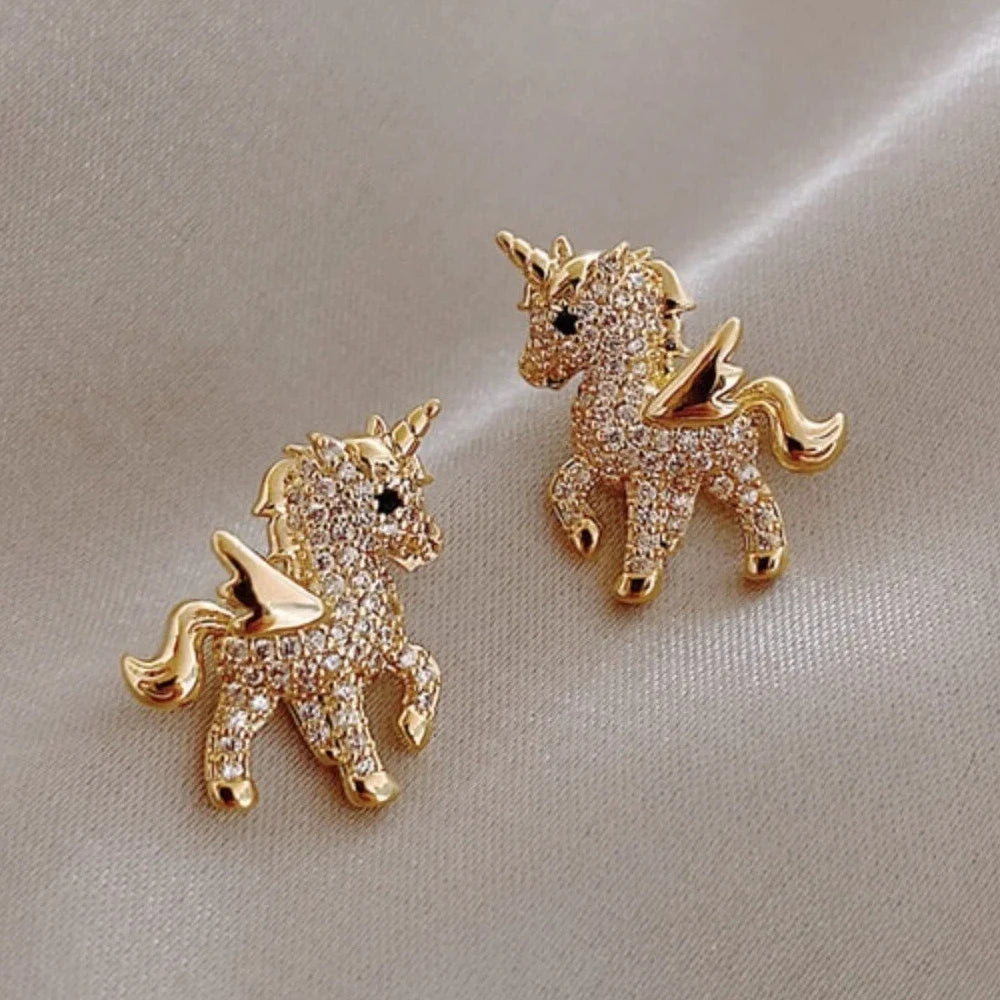 Pendientes Unicornio Brillantes: Magia y Elegancia