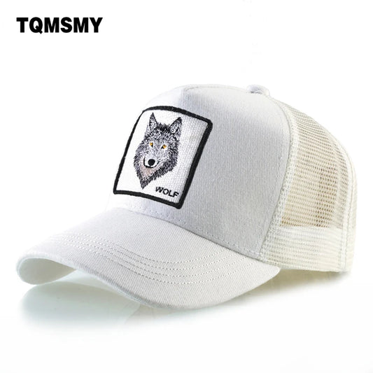 Gorra de Béisbol Bordada de Lobo Hip Hop Unisex