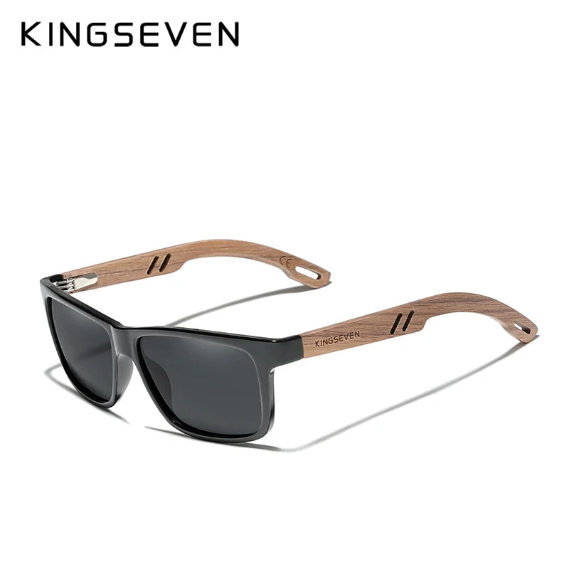 Gafas de Sol de Madera KINGSEVEN - Estilo y Protección UV400 🌲