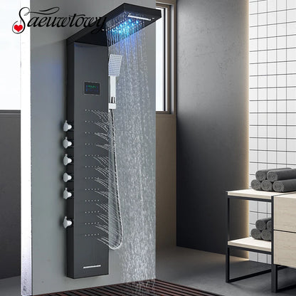 Panel de Ducha LED Saeuwtowy Rain/Waterfall: Lujo en tu Baño 🚿