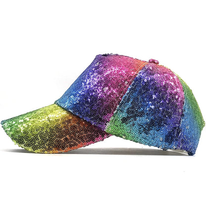 ¡Gorra de Béisbol de Lentejuelas Arcoíris para Mujeres! 🌈