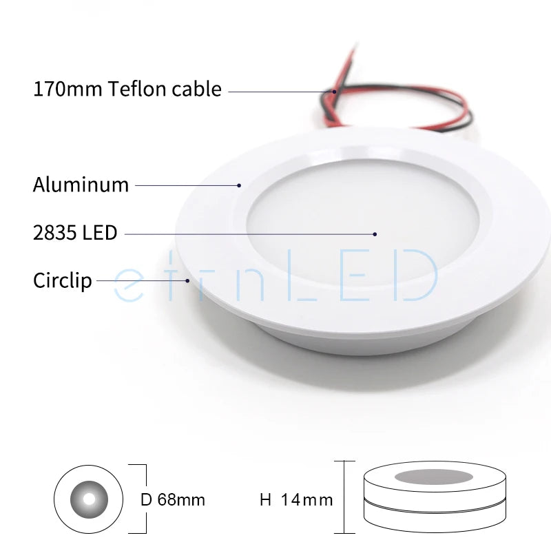 Foco LED RGB 3W 12V 24V Empotrable Redondo etrnLED 🌈