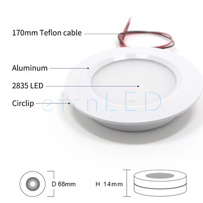 Foco LED RGB 3W 12V 24V Empotrable Redondo etrnLED 🌈