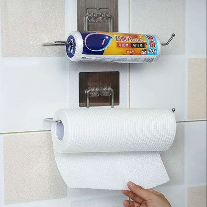 Soporte de Papel Higiénico Montado en la Pared con Toallero - ¡Funcional y Elegante! 🚽