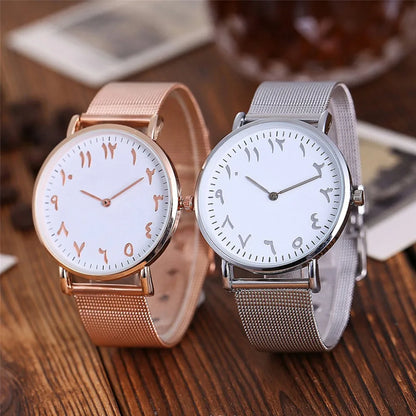 Reloj de Moda WOONUN con Números Arábigos - ¡Elegancia Diaria!