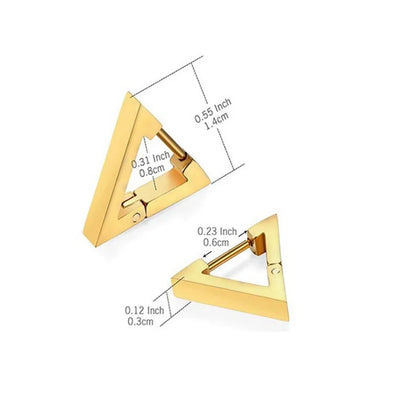 Pendientes Triangulares Punk en Acero Inoxidable