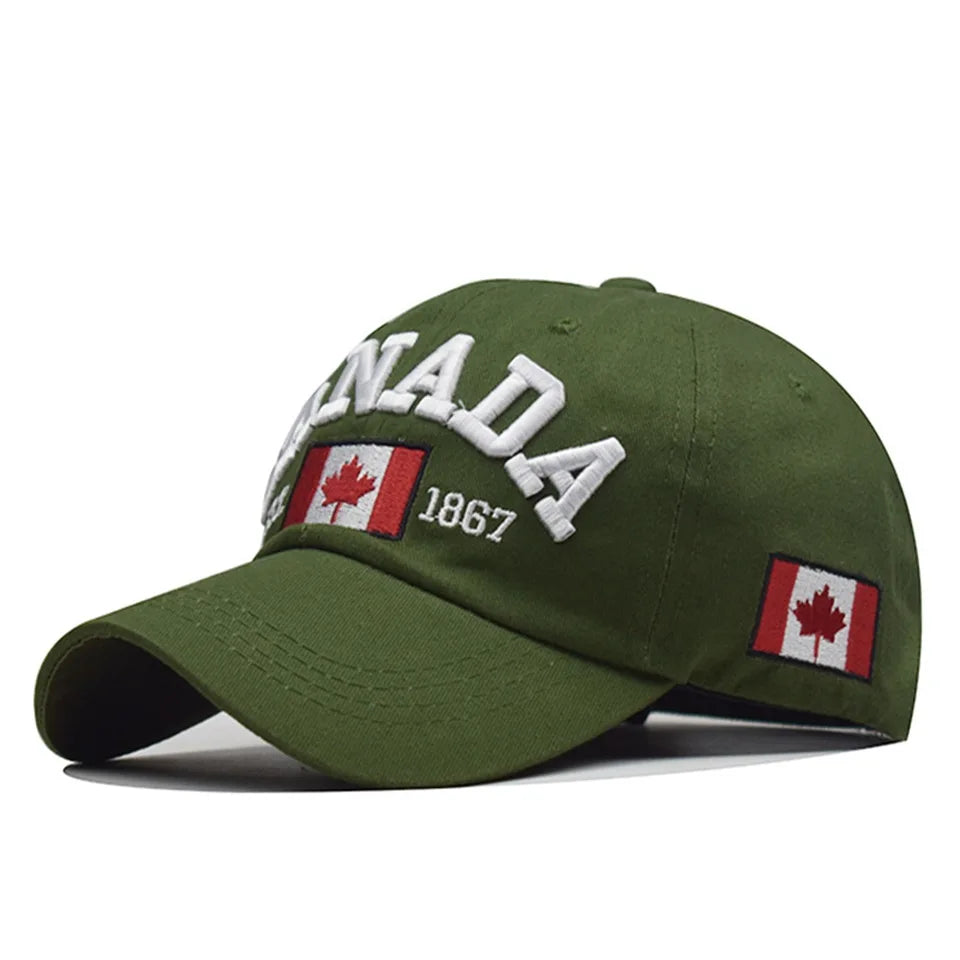 Gorro de Béisbol de Algodón Lavado de Canadá