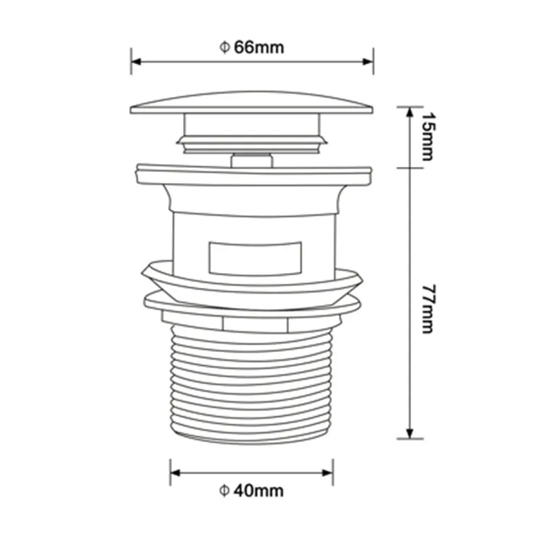 Tapón de Desagüe para Lavabo de Acero Inoxidable - Sofisticación Dorada