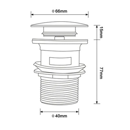 Tapón de Desagüe para Lavabo de Acero Inoxidable - Sofisticación Dorada