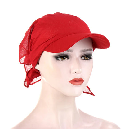 Gorra Visera con Pañuelo Turbante ¡Estilo y Protección en uno! 🌟