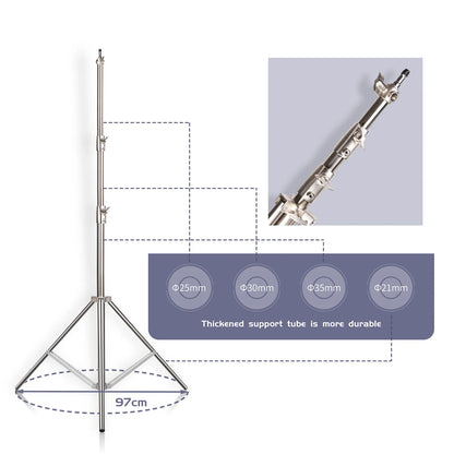 Soporte de Luz de Acero Inoxidable SH de 2,8m: Resistente, Ajustable y Portátil 📸