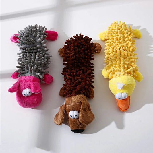 Juguetón de Peluche para Perros Pequeños con Sonido Squeaky: Diversión y Limpieza ¡Garantizadas! 🐾