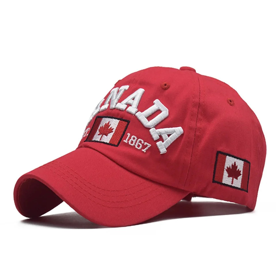 Gorro de Béisbol de Algodón Lavado de Canadá