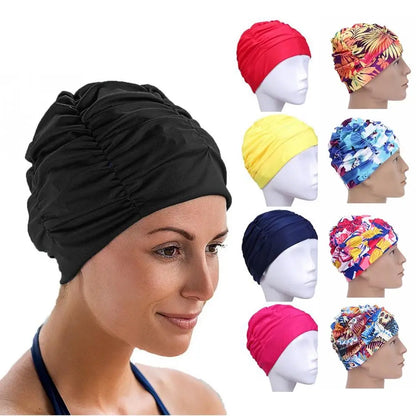 Gorro de Natación Estampado de Flores ¡Protege tu Cabello con Estilo! 🌸🏊‍♂️