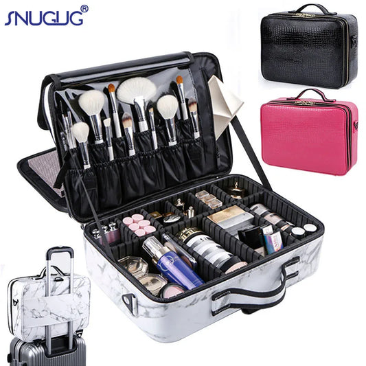 Organizador de Maquillaje de Cuero PU: Elegancia y Funcionalidad ¡En Todo Momento!