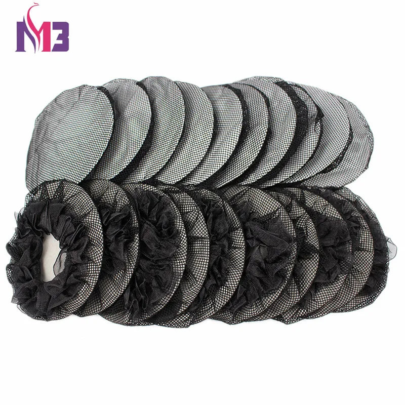 20PCS/lot Hair Net for Women Wig Cap Invisible Elastic Mesh Hairnets Bun Cover Dancing Hair Net Wigs Wave