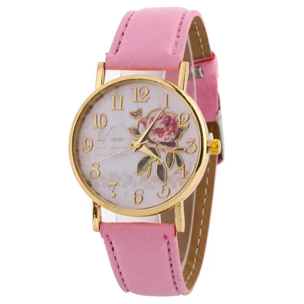 Reloj de Flores Rosas: Exclusividad Elegante 🌹