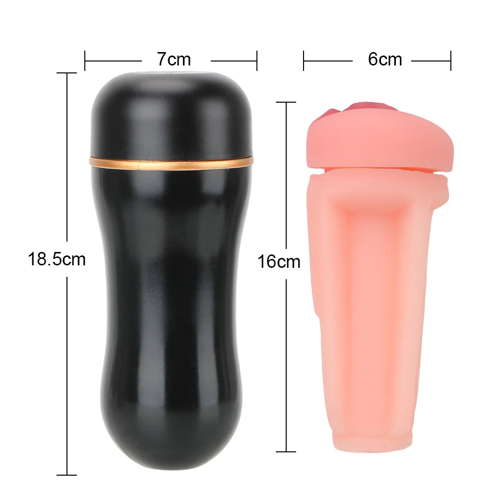 Masturbador Masculino Vaginal VATINE 16cm: Placer Realístico y Discreto