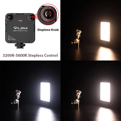 Luz para Cámara 3200-5600K 850LM 6,5 W con Zapata Fría: ¡Brillo y versatilidad en un accesorio compacto!