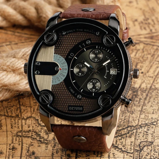 Reloj de Cuarzo Negro Retro Locomotive Army de DaWhome