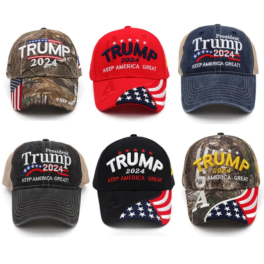 ¡Gorra de Béisbol Trump 2024 MAGA Camo USA KAG! 🧢🇺🇸