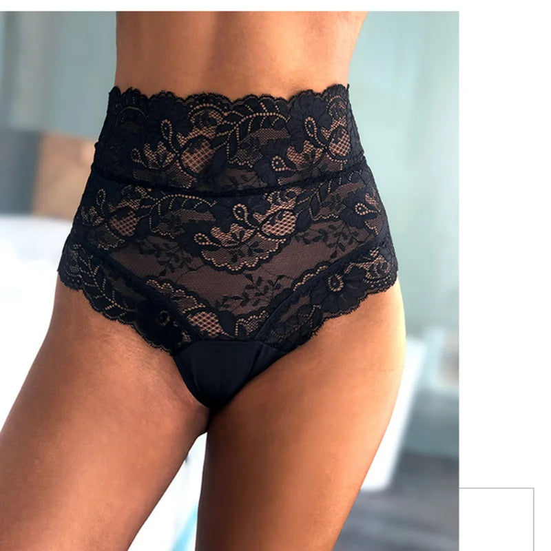 Panties de Encaje de Cintura Alta: Elegancia y Sofisticación Inigualables 💖