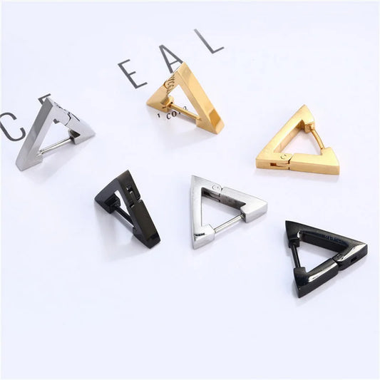 Pendientes Triangulares Punk en Acero Inoxidable