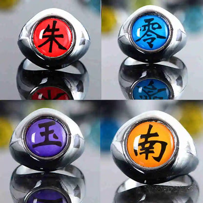 Set de 10 Anillos Metal Anime Itachi - Réplicas Precisas y Duraderas