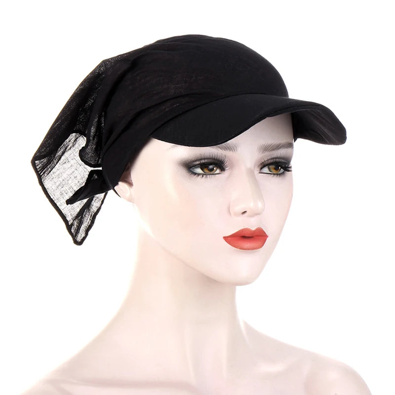 Gorra Visera con Pañuelo Turbante ¡Estilo y Protección en uno! 🌟