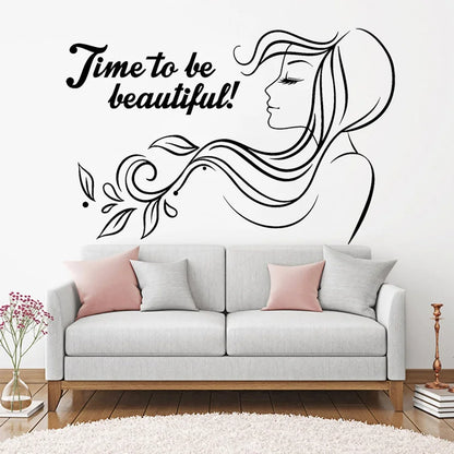 Vinilo Decorativo de Pared Belleza Phrase Beauty Spa por YOYOYU ART HOME DECOR 🌸