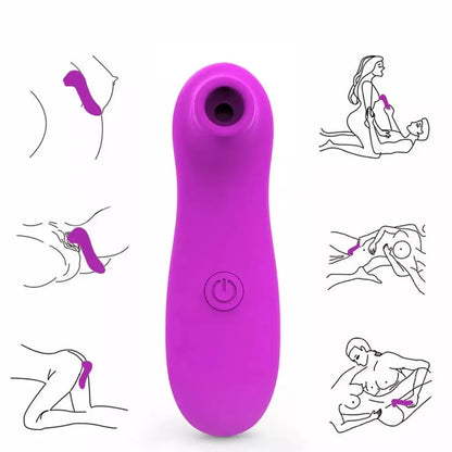 Vibrador de Silicona con Succión Vaginal 10 Modos PAQIN