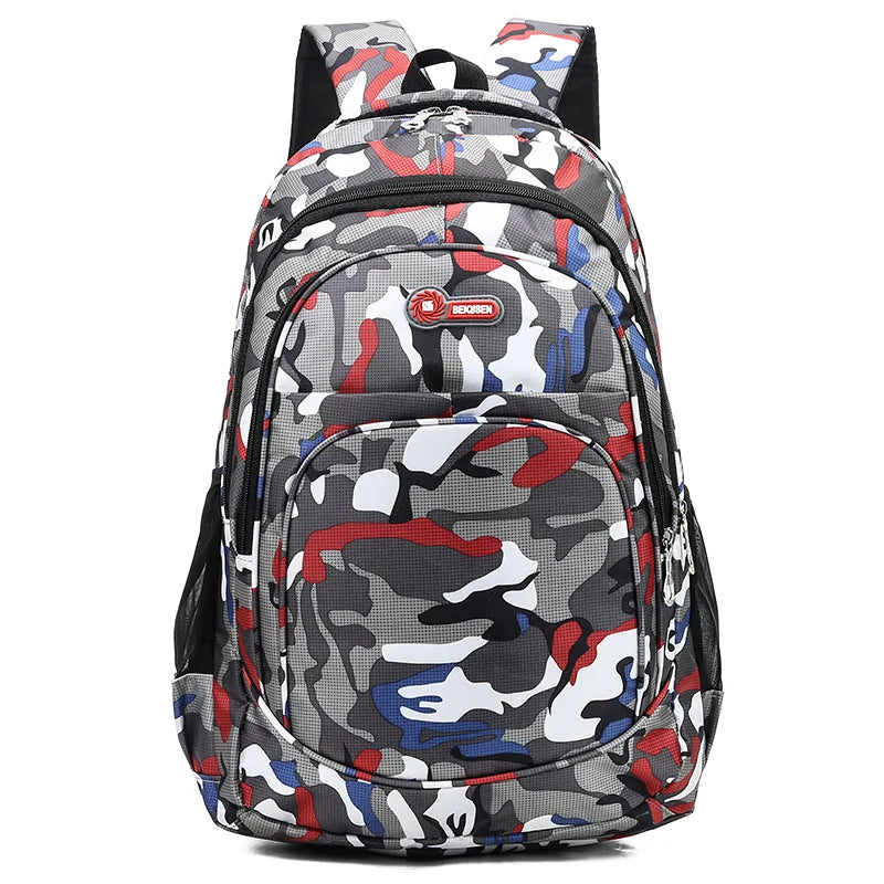 Mochila Juvenil Militar CAMOUFLAGE - Resistente y Estilosa 🎒