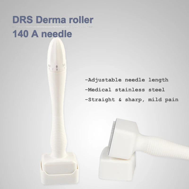 Rodillo Derma DRS 140 A Ajustable para Cuidado de la Piel y Crecimiento de Barba 🌟