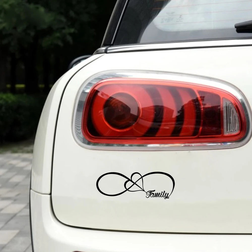 Pegatina Reflectante 3D "FAMILY Love Heart Forever": Elegancia y Amor en tu Coche 🚗💖