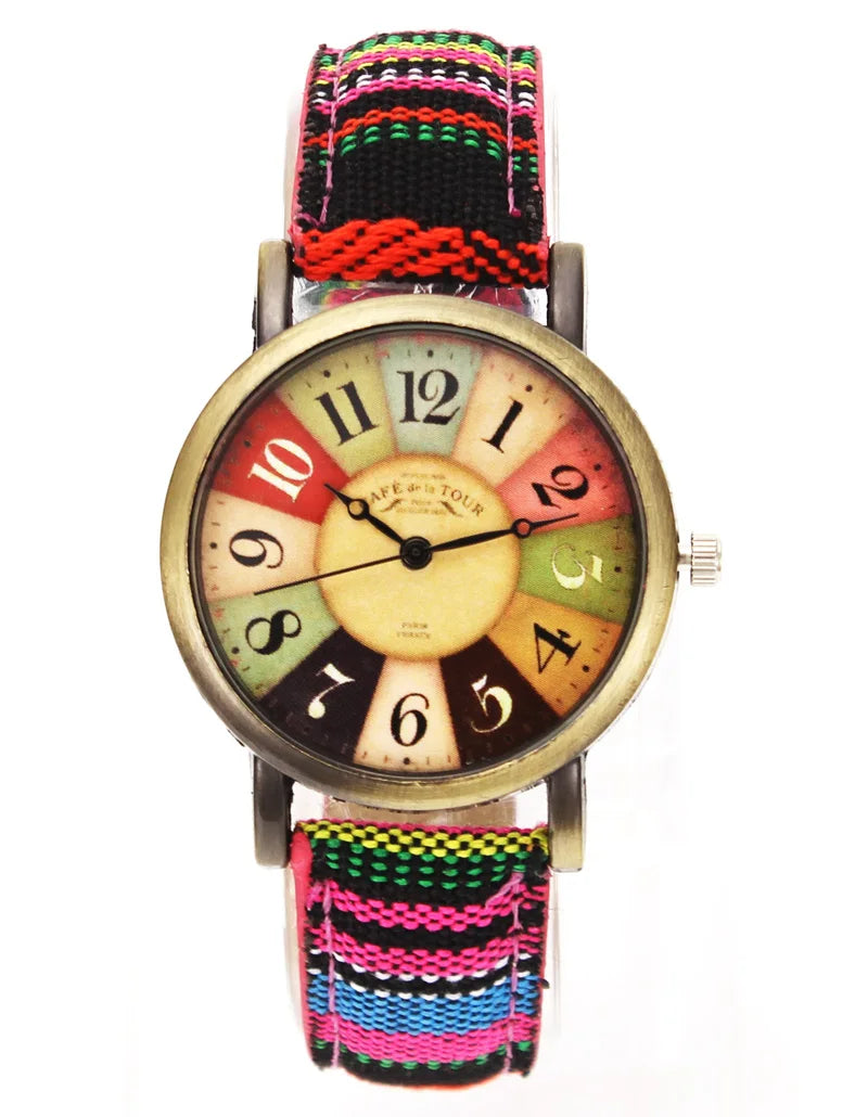 Reloj Unisex Retro de Patrón de Película Popular 🎥