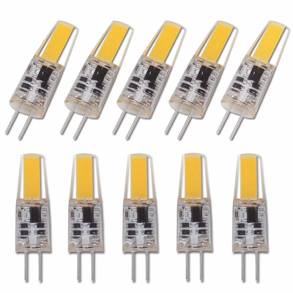 10PCS Dimmable Mini G4 LED COB Lamp 6W Bulb AC DC 12V 220V Candle Lights Replace 30W 40W Halogen for Chandelier Spotlight