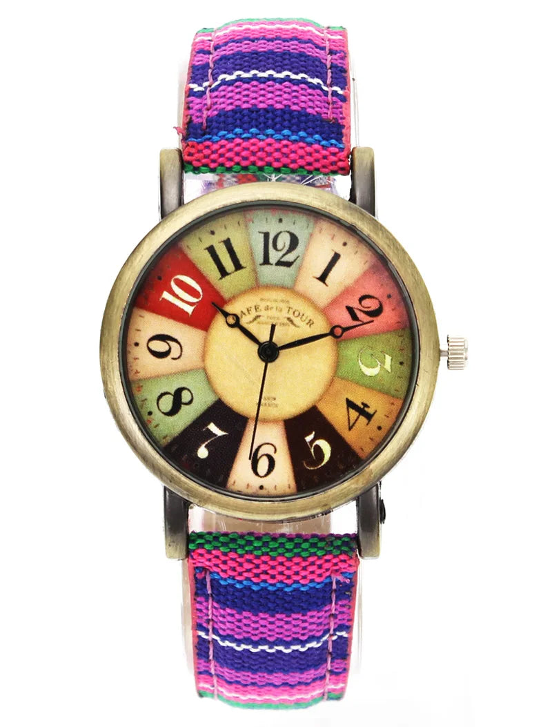 Reloj Unisex Retro de Patrón de Película Popular 🎥