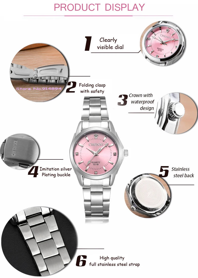 Reloj Casual para Mujer CHENXI: Elegancia y Glamour en 6 Colores 🌟