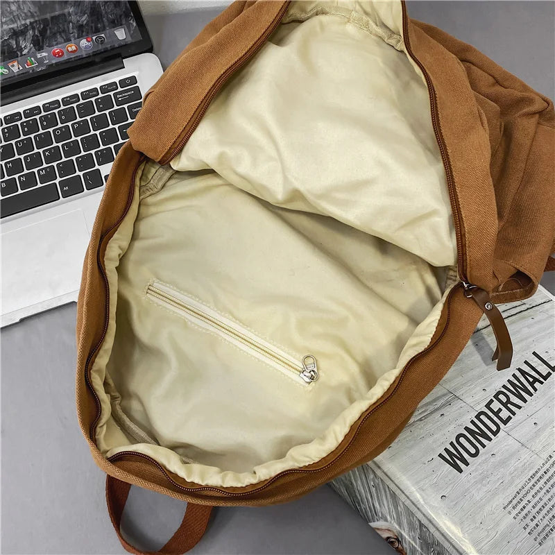 Mochila Verde Canvas Estilo Cool - Envío Rápido y Duradero - ¡Destaca en Estilo y Funcionalidad!