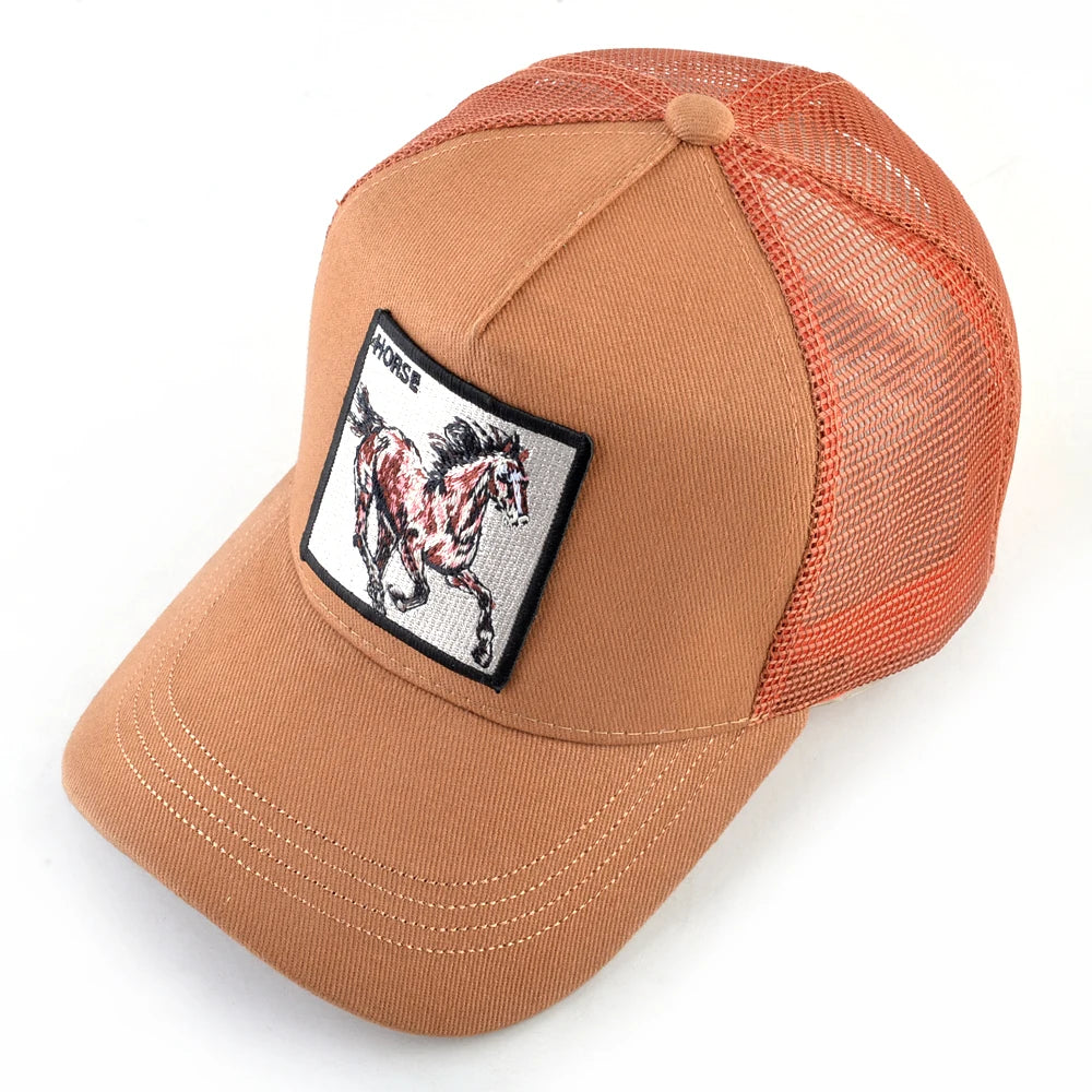 Gorra de Béisbol Unisex con Parche de Caballo Bordado - Protección Solar y Estilo Único