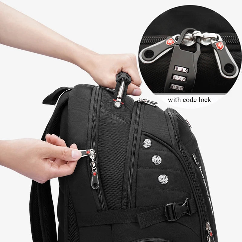 Mochila para Laptop 17" Waterproof con USB Charging - Estilo Vintage Oxford - 36-55L de Capacidad - ¡Envío desde España!