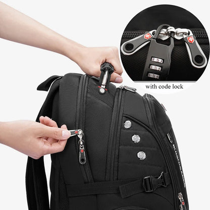 Mochila para Laptop 17" Waterproof con USB Charging - Estilo Vintage Oxford - 36-55L de Capacidad - ¡Envío desde España!