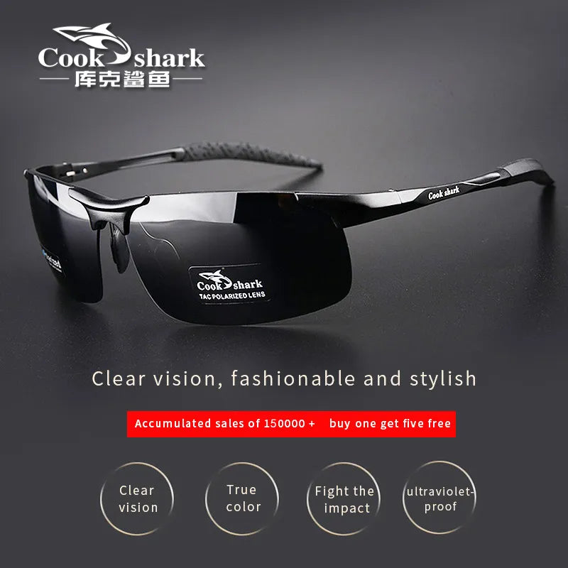 ¡Gafas de Sol Cook Shark Magnesio-Aluminio HD Polarizadas UV400! 🌟 ¡Estilo y Protección en Uno! 🕶️ ¡Compra Ahora y Destaca!