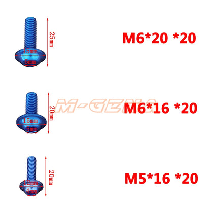 Kit de Tornillos de Carenado de Aluminio para YAMAHA YZF - 186 PCS