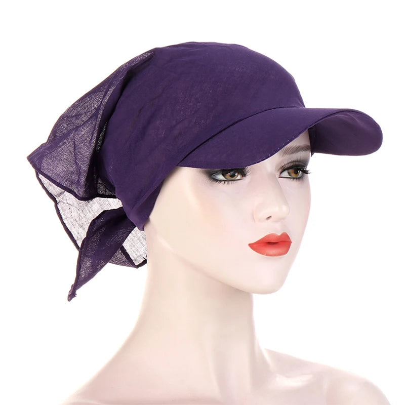 Gorra Visera con Pañuelo Turbante ¡Estilo y Protección en uno! 🌟