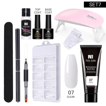 Kit de Gel Poly UV para Uñas: ¡Extensión y Decoración Profesional!